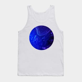 Circular Dark Blue Marble Tank Top